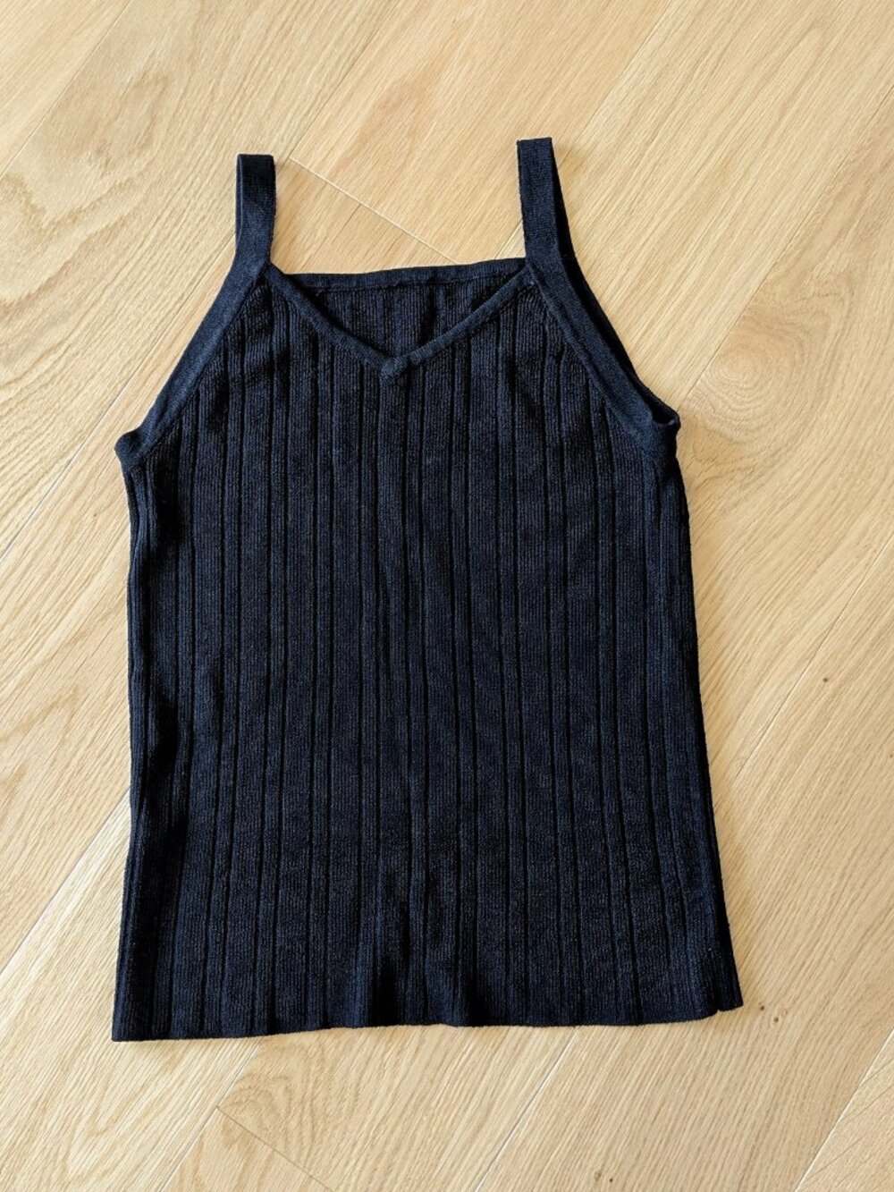 Black Ribbed Tank